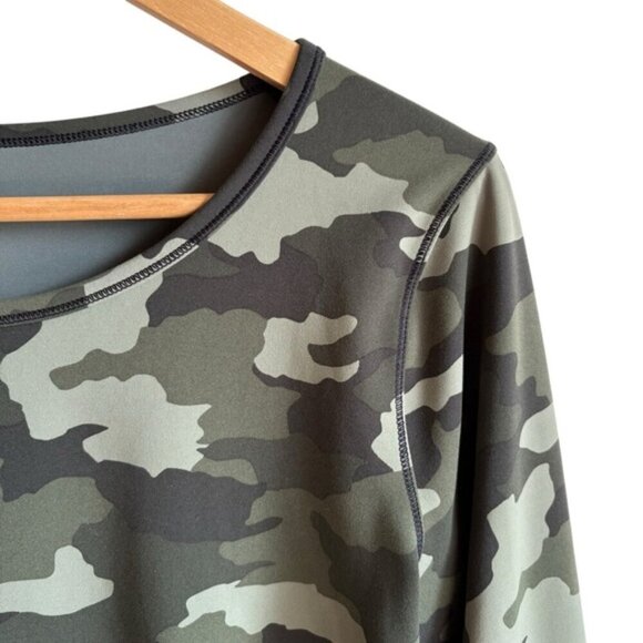 Lululemon Wunder Train Cropped Long Sleeve Size 10 Heritage 365 Camo Olive Multi - Picture 7 of 11